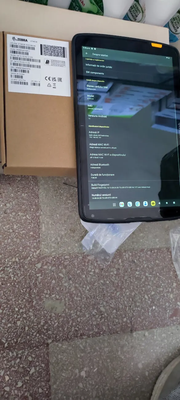 Tabletă Zebra ET45