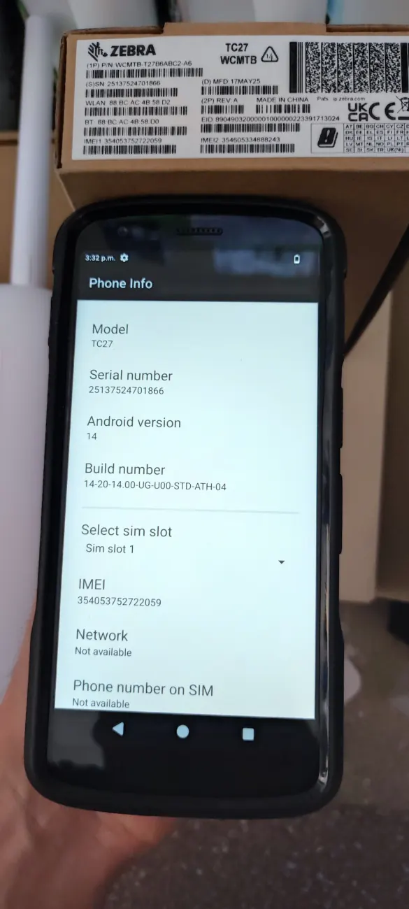 Terminal mobil Zebra TC27