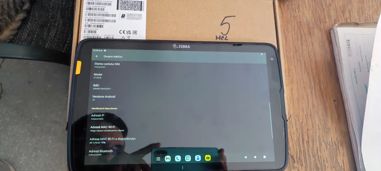 Tabletă Zebra ET45